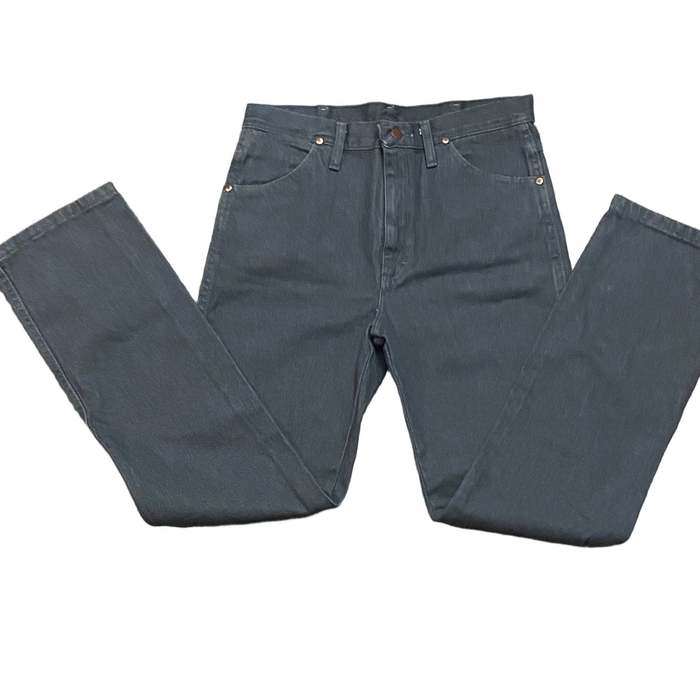 Men's Wrangler Jeans 936CHG Gray Slim Ranch Western USA Cowboy Cut Rodeo